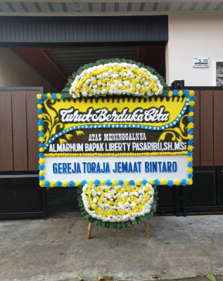Papan Bunga Duka di Gambir